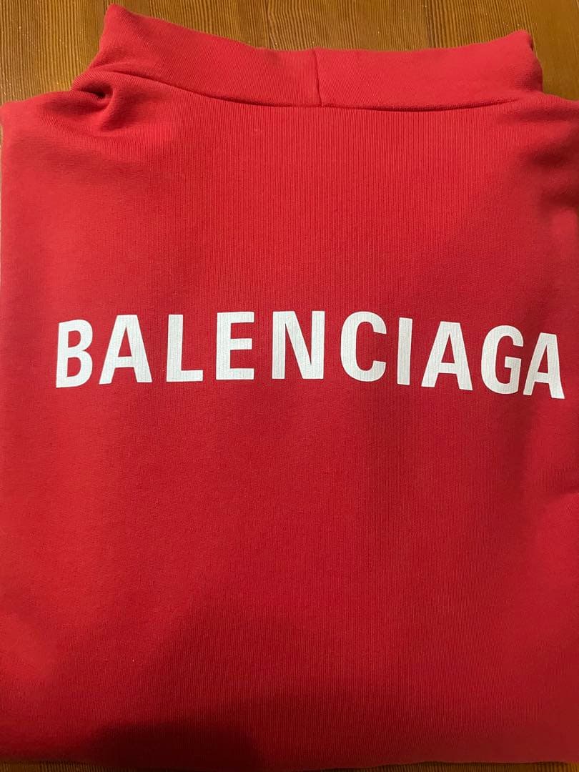 BALENCIAGA バレンシアガ プルオーバーパーカー 20AW レッド