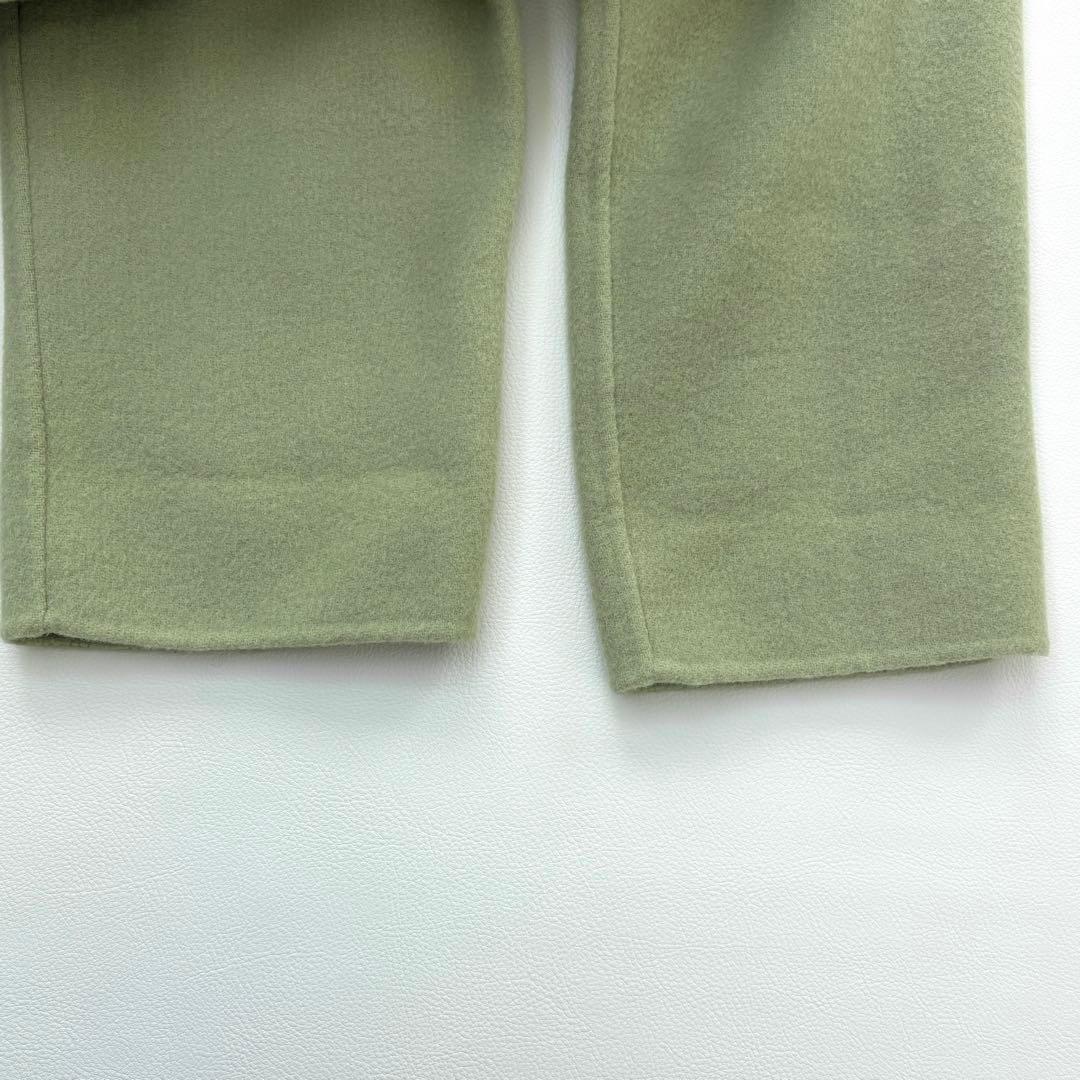 1089y 美品 ノーク ロングウールチェスターコート ライトグリーン M