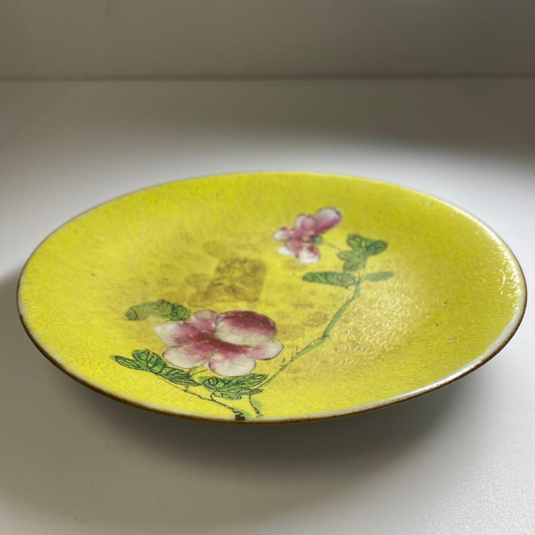 中国清時代　十錦手花図中皿　直径15.3㎝　東Y7-0331☆2Fタルチ