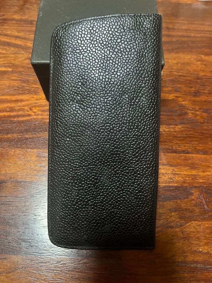 シャネル　CHANEL メガネケース　キャビアスキン　ブラック