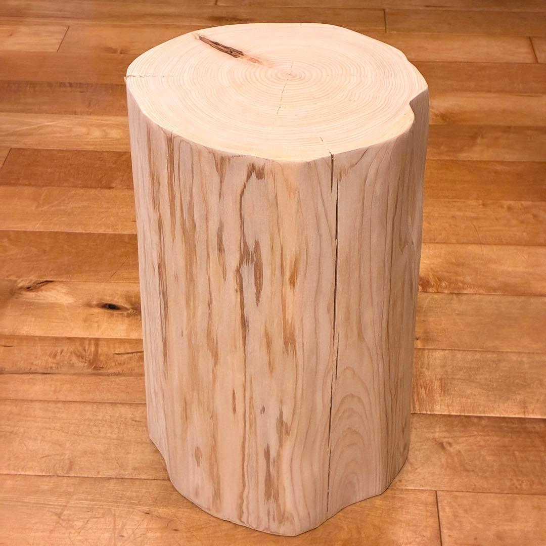 檜　丸太　椅子　スツール　No.1447