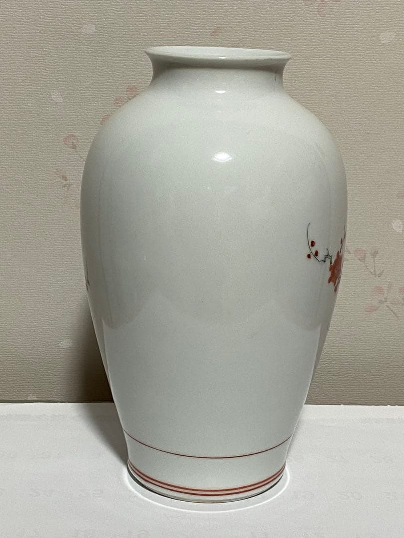 ♦染付 花鳥紋様 色絵磁器 花瓶 十二代 十三代 酒井田柿右衛門 人間国宝骨董品