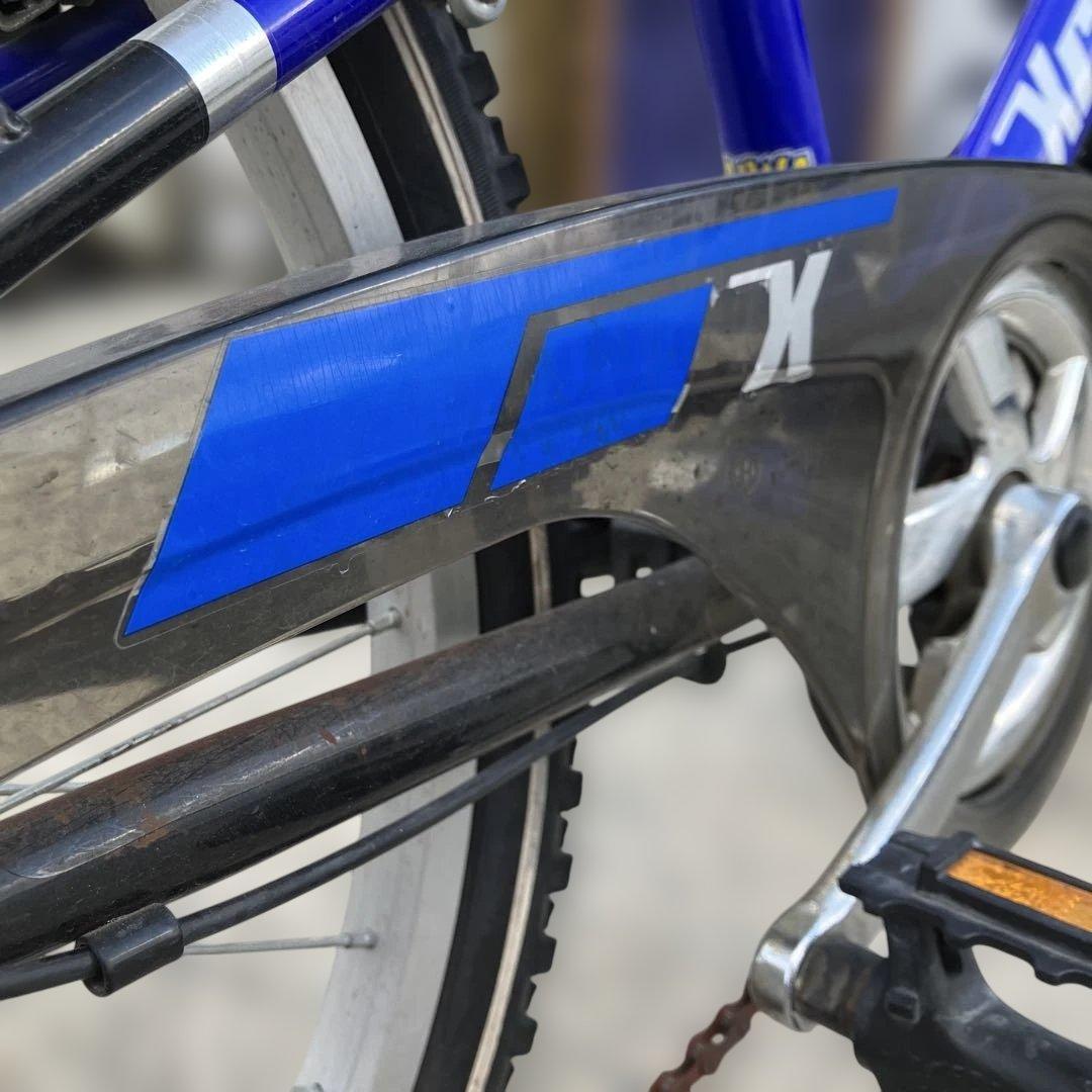 ジュニア自転車 20インチ シマノ6段変速 カゴ付き 青 手渡し 大阪茨木