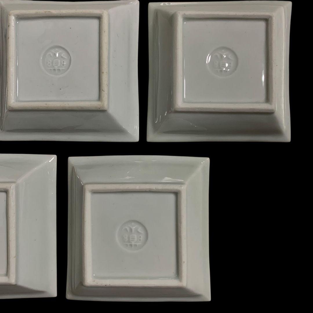 永楽善五郎 染付鹿猿四方皿 小皿 角皿 五客 永楽妙全 染付