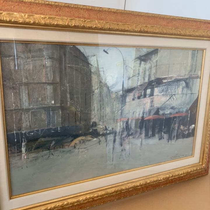 フランス三大天才画家　ジャン　クロード　シェネ　油彩12号Mサンジェルマン・パリ