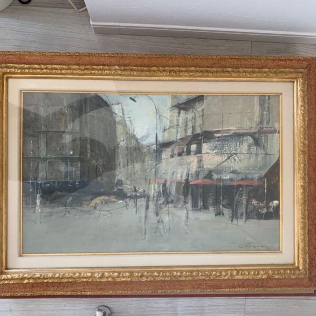 フランス三大天才画家　ジャン　クロード　シェネ　油彩12号Mサンジェルマン・パリ