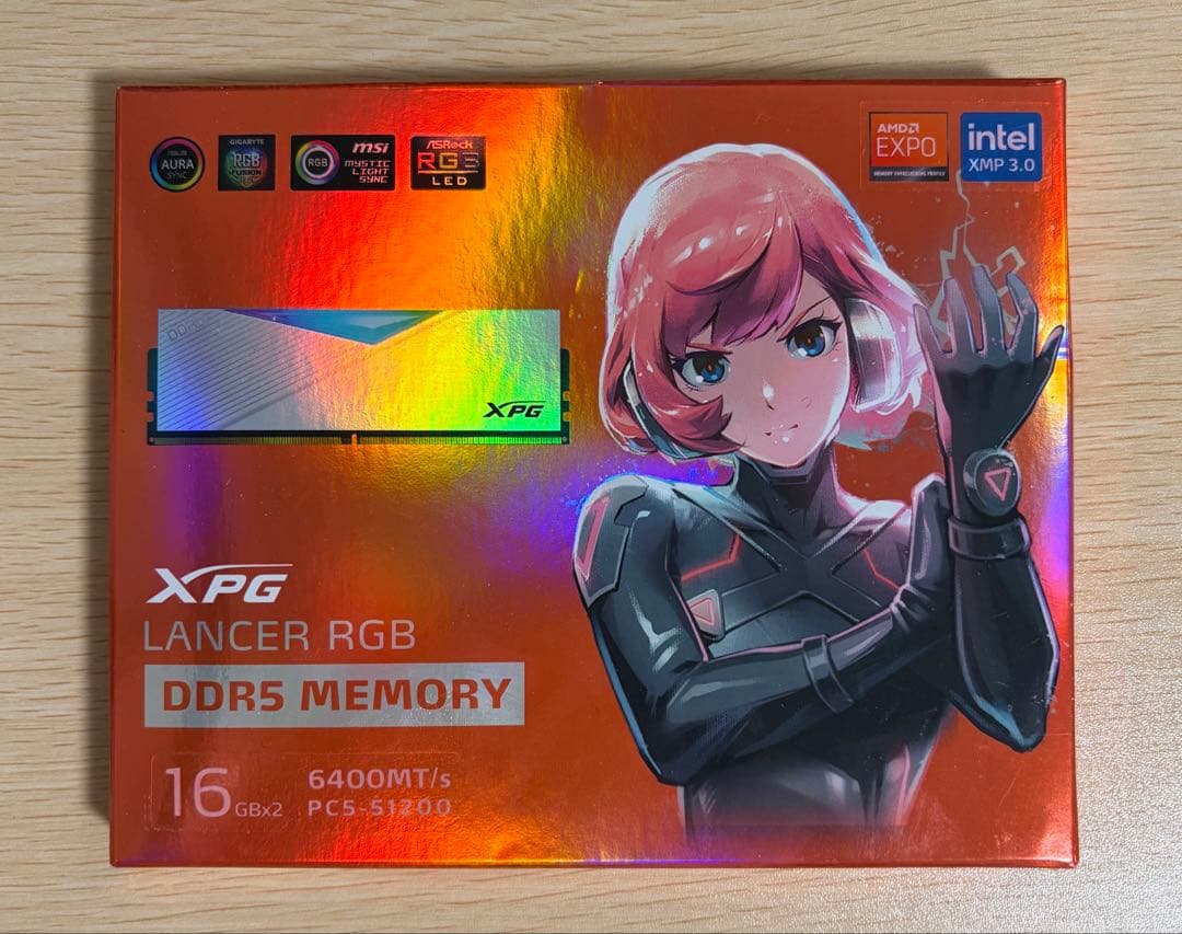 RGB DDR5 6400 CL32 32GB (16GBx2枚) White