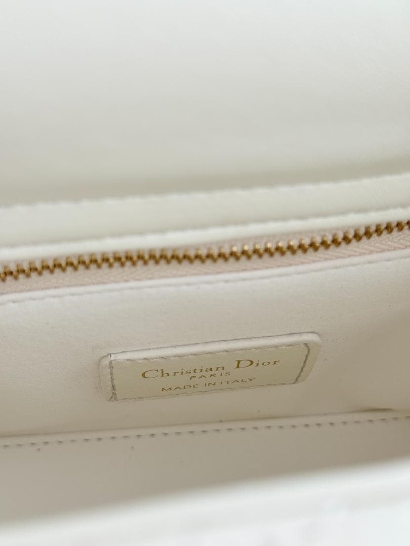 極美品 DIOR ホワイト ショルダーバッグ ミニサイズ