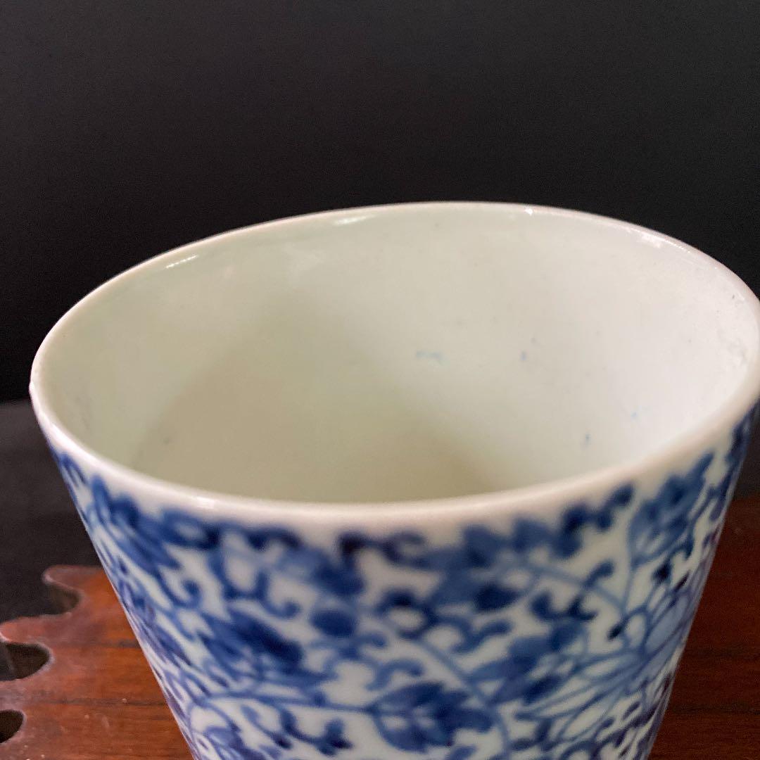 大幅お値下げ！希少。花唐草、蕎麦猪口、そばチョコ⭐️古伊万里、江戸中期⭐️