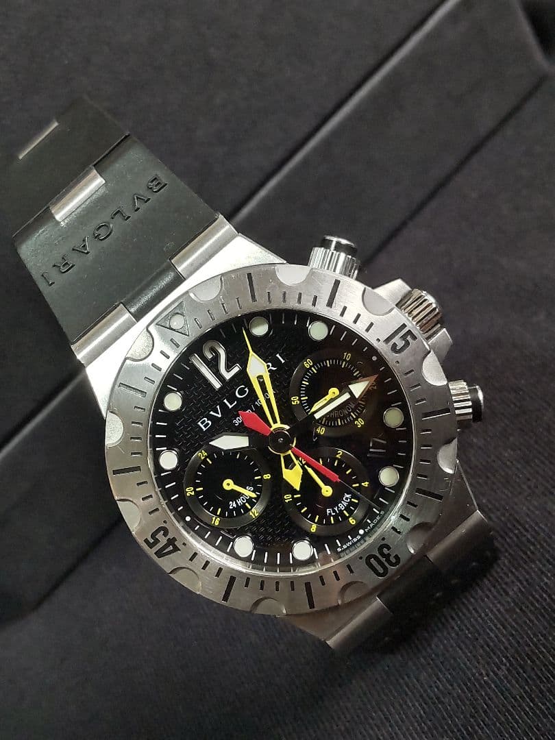 BVLGARI クロノグラフ　プロフェッショナルスクーバ　フライバック