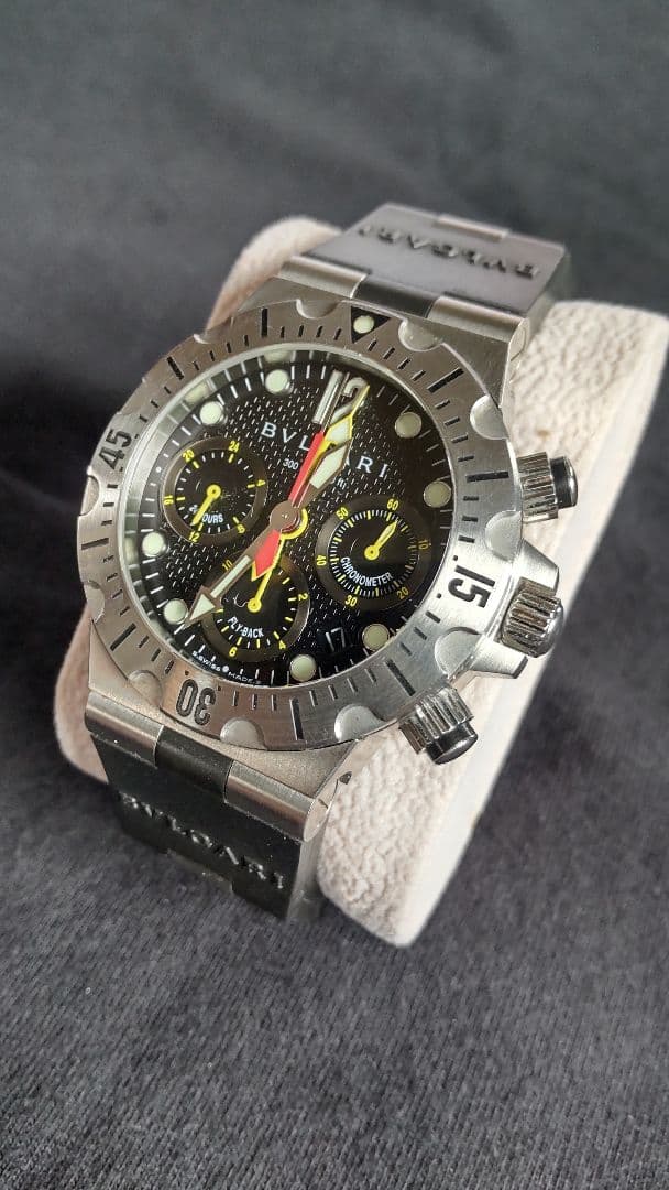 BVLGARI クロノグラフ　プロフェッショナルスクーバ　フライバック