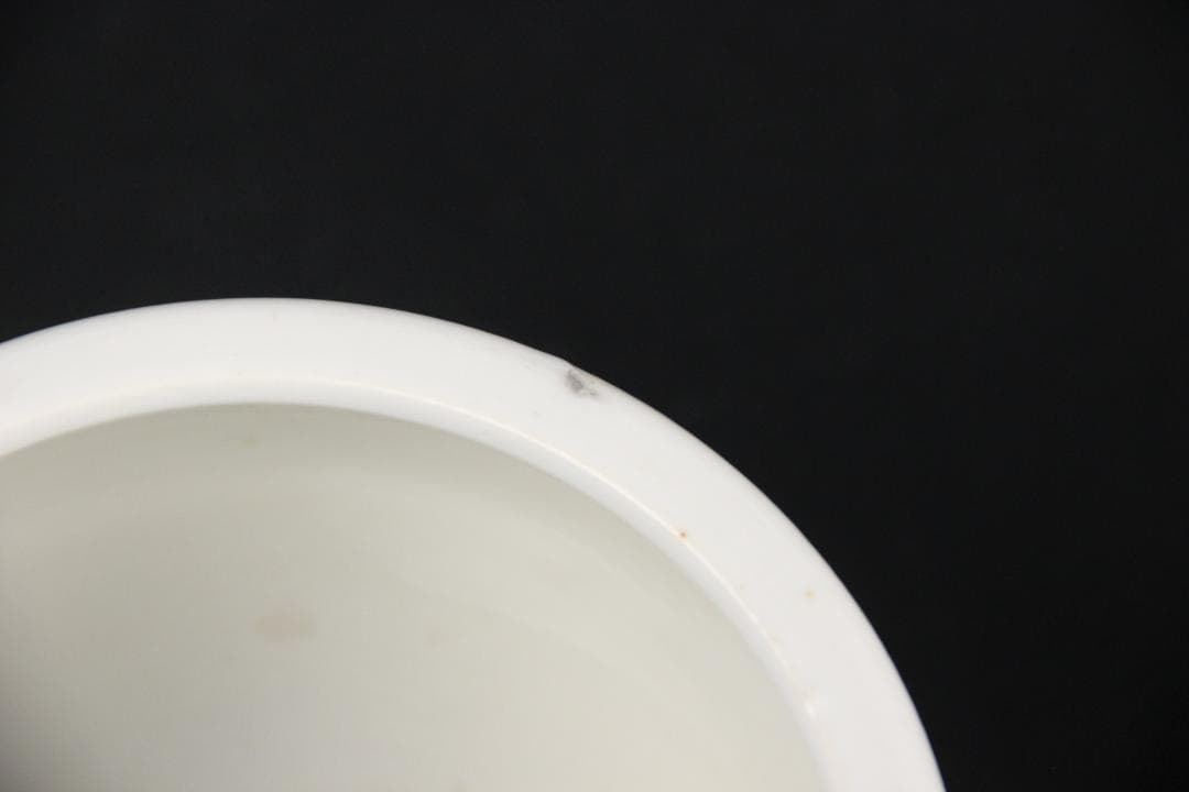 中国美術 南京染付　山水模様　建水　箱付 EA21-21