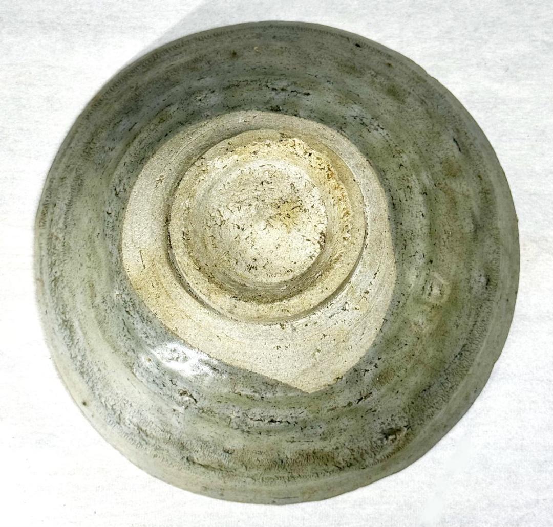 南宋時代 青磁輪花茶碗 箱付 古美術 時代品 伝世品焼物 歴史唐物WWTT296