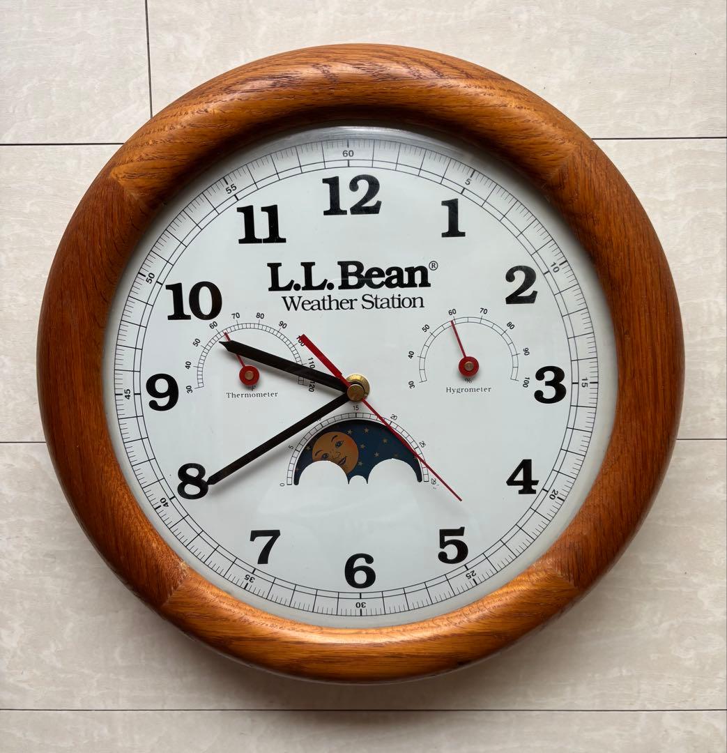 L.L. Bean エルエルビーン 壁掛け 時計 weather station