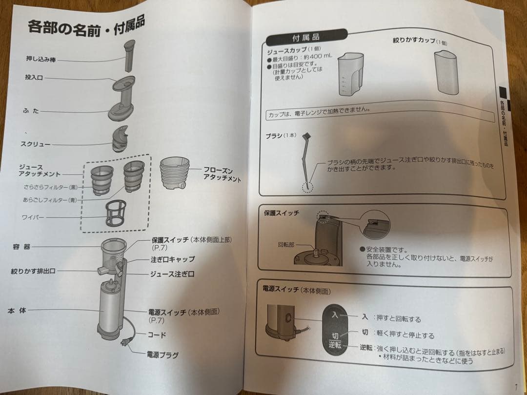 Panasonic 低速ジューサー MJ-L600