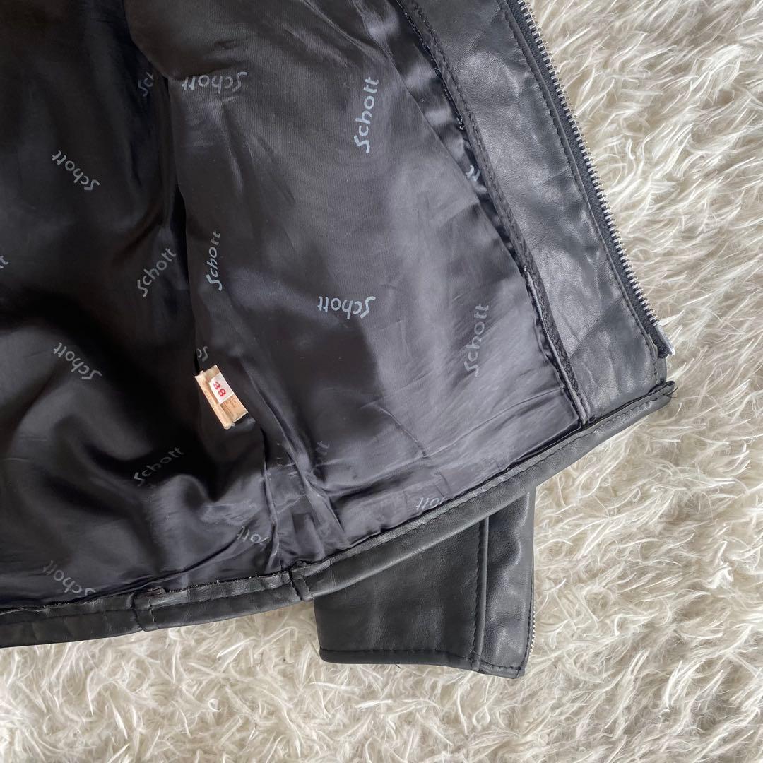 美品✨SCHOTT　641 シングルライダース　黒　38 L相当