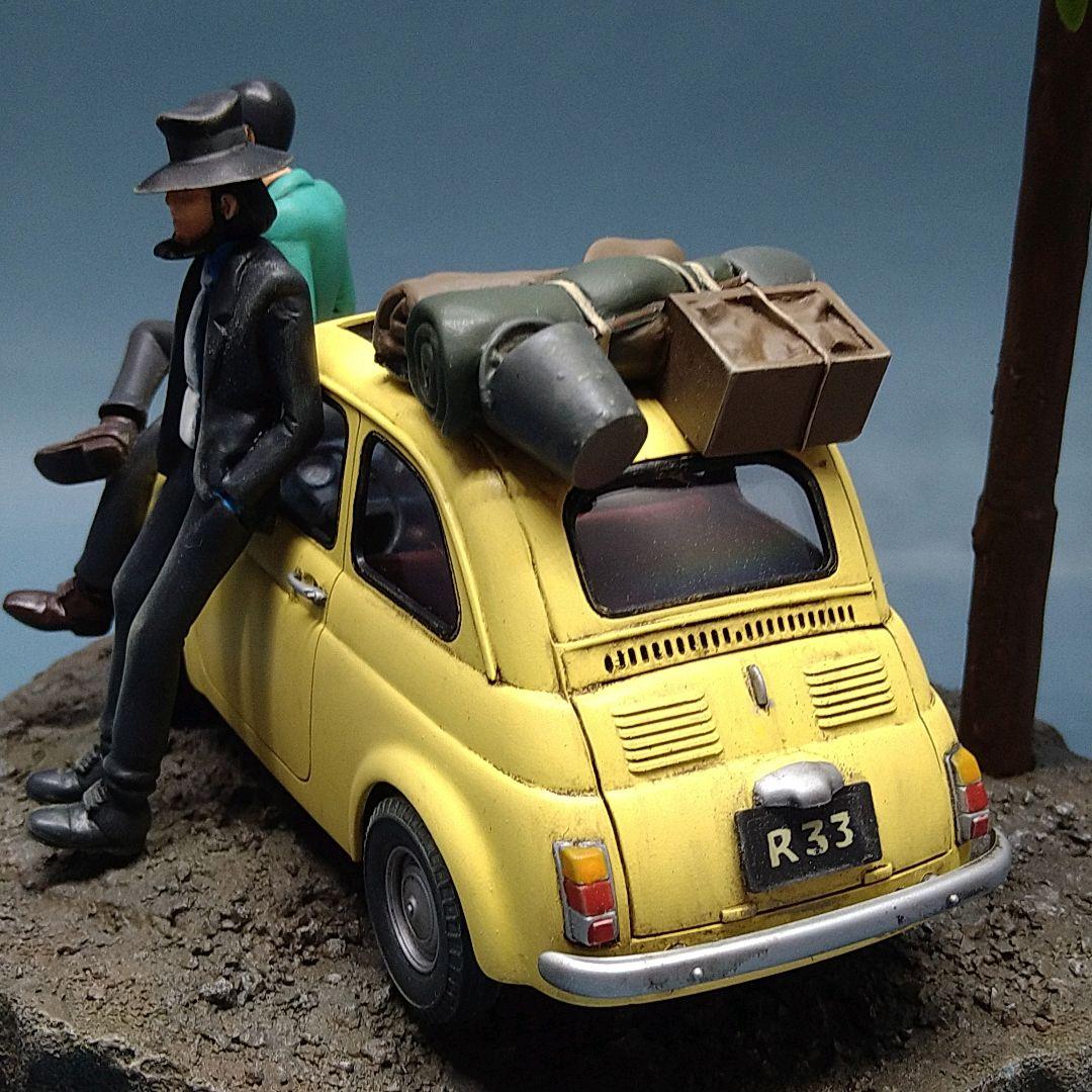 プラモデル ルパン三世 カリオストロの城 旅立ち＆断崖 塗装済み完成品