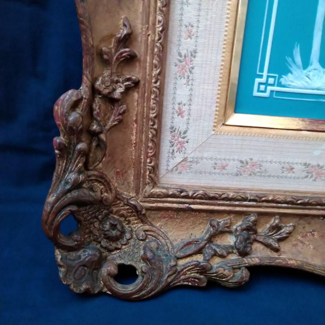 メトラッハ(METTLACH)額装陶板画パテシュールパテ『ニンフとキューピッド』