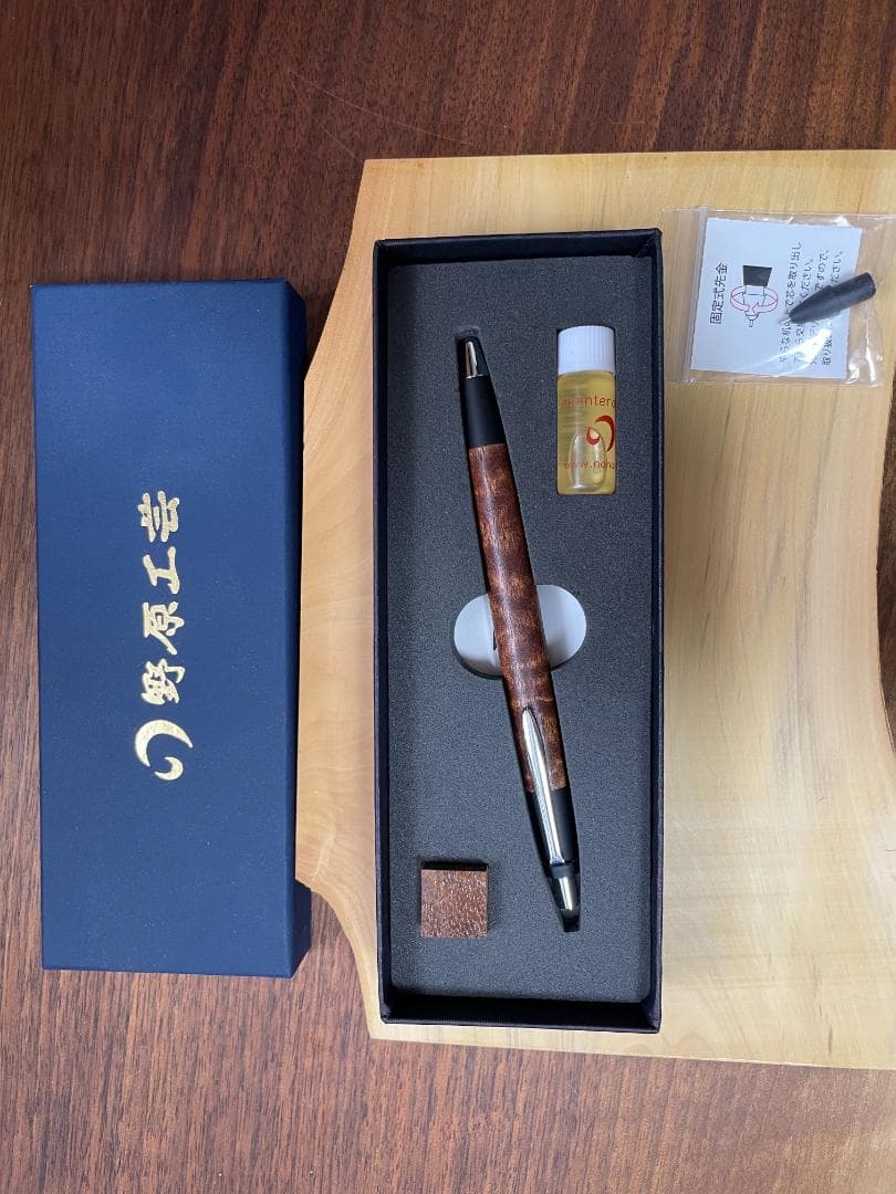 【野原工芸 木軸シャープペンシル】サペリ杢