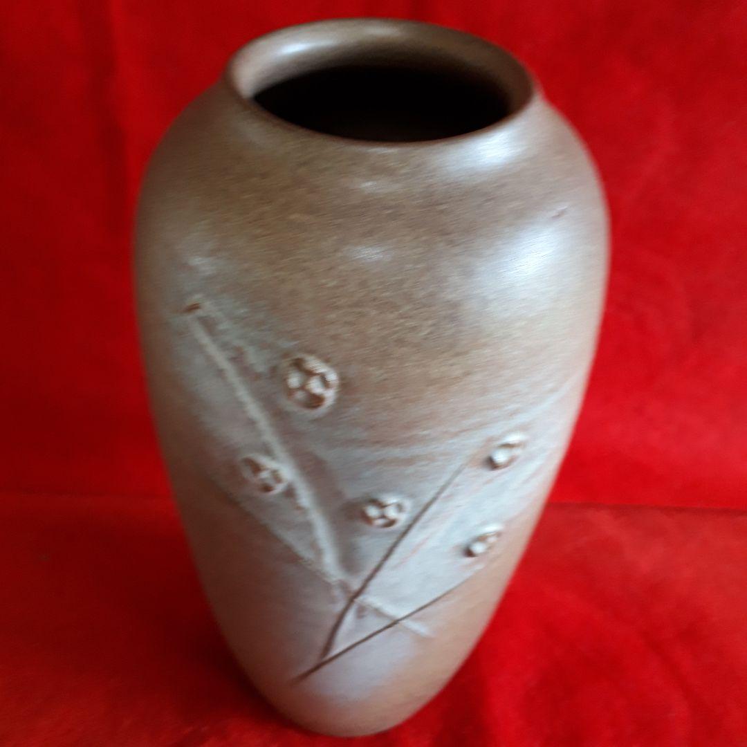 京焼阪野鳳洋作、鉄燿花瓶