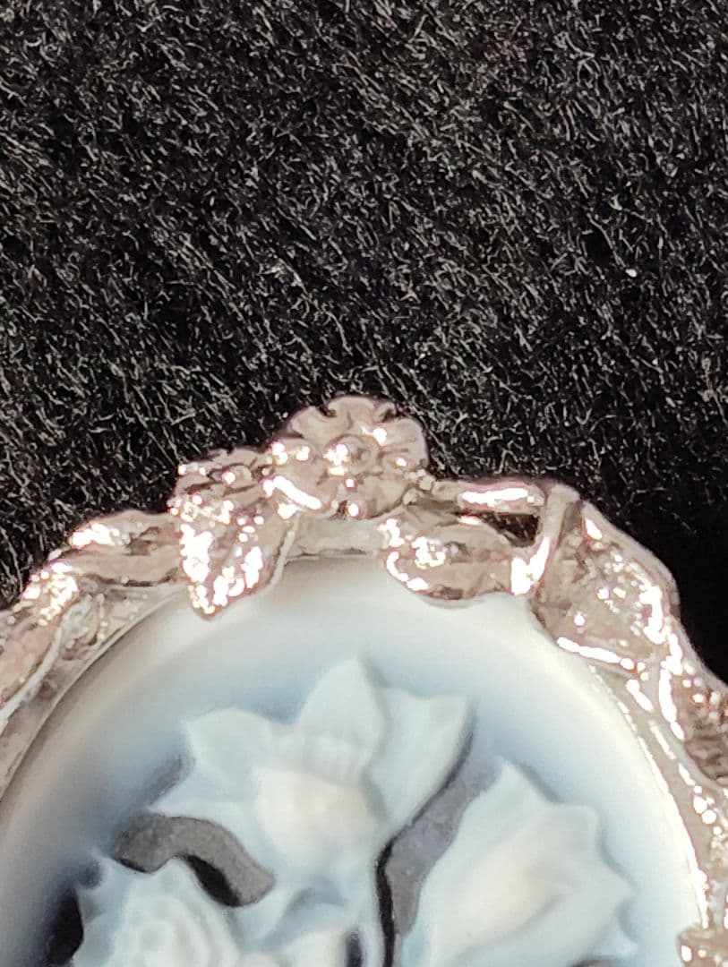 STEPHAN　カメオ　花　ブローチ　ネックレス　ペンダント　2WAY　チャーム