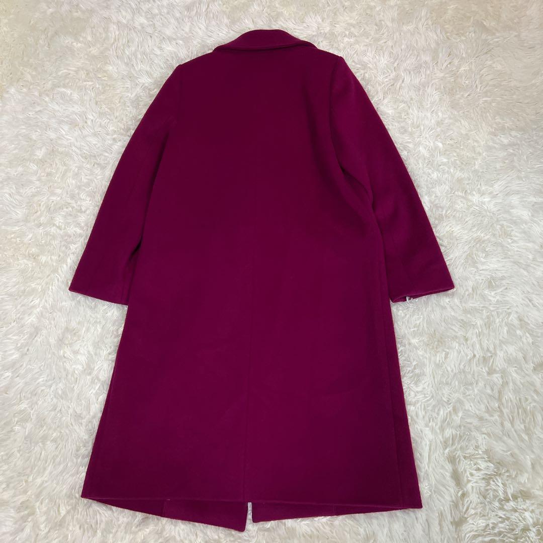 完売品✨PINKY & DIANNE ウールダブルクロスカラーコート　カシス　S