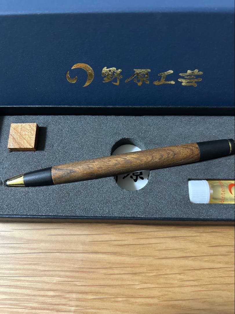 ⚠️kindnessさま専用⚠️ 野原工芸旧型　シャーペン　欅　ゴールド金具