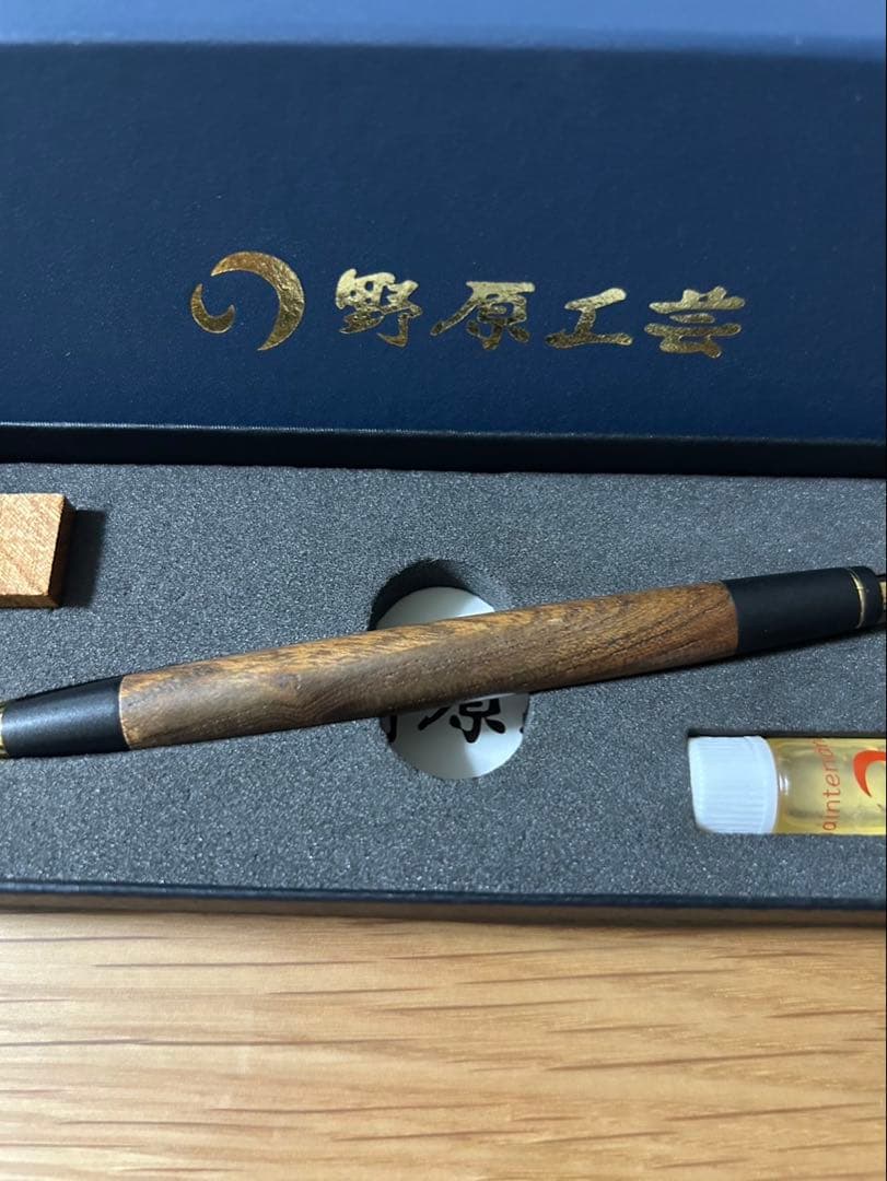 ⚠️kindnessさま専用⚠️ 野原工芸旧型　シャーペン　欅　ゴールド金具