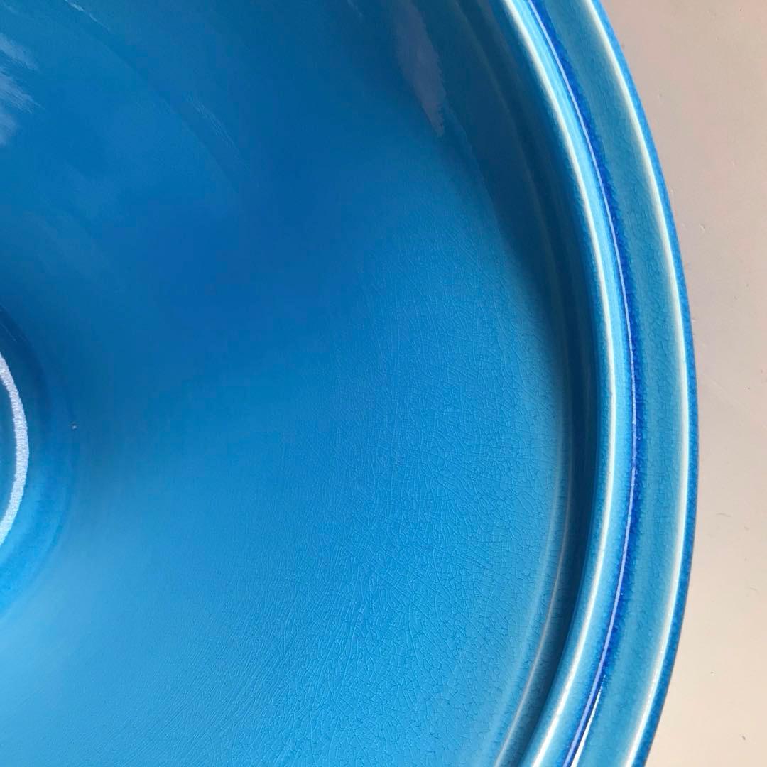 Ｒ６５６　水指　『御室窯造』『浅黄交趾』『末広水指』　共箱　茶道具