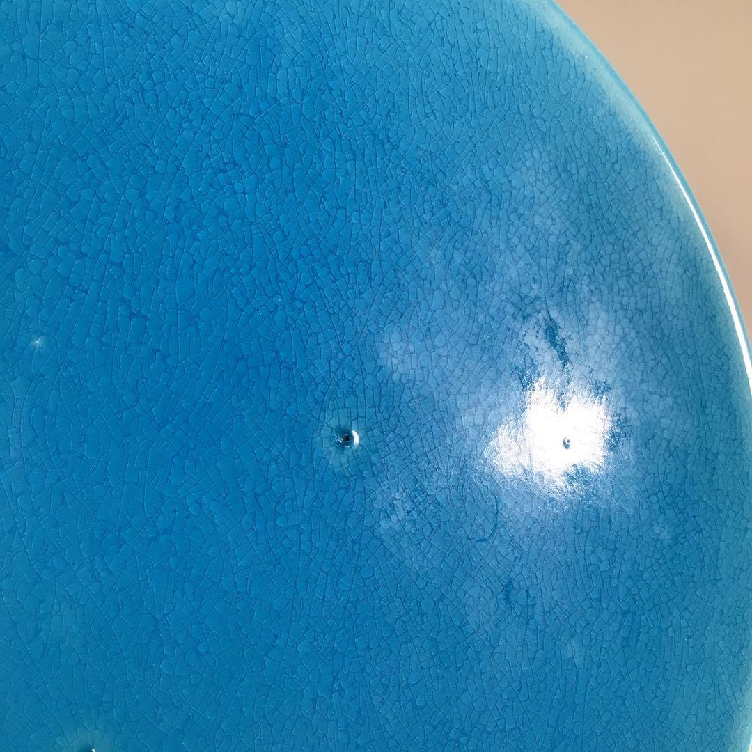 Ｒ６５６　水指　『御室窯造』『浅黄交趾』『末広水指』　共箱　茶道具