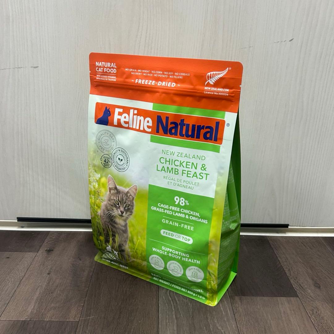 Feline Natural チキン & ラム ドライキャットフード　800g