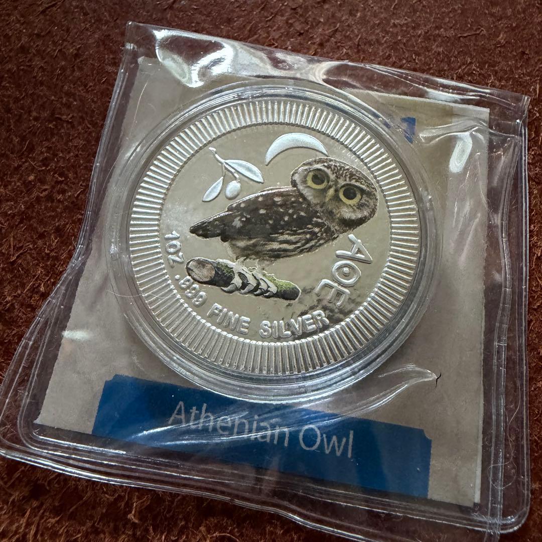 レア☆2021年 ニウエ $2 アテネ フクロウ 1oz 純銀 銀貨 