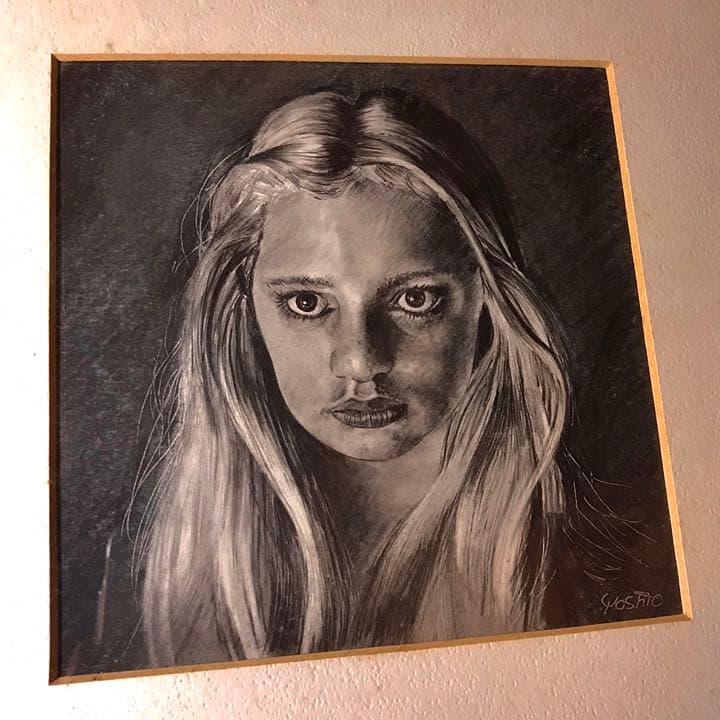 肉筆 鉛筆画　1980年作　1点限りの原画　自作