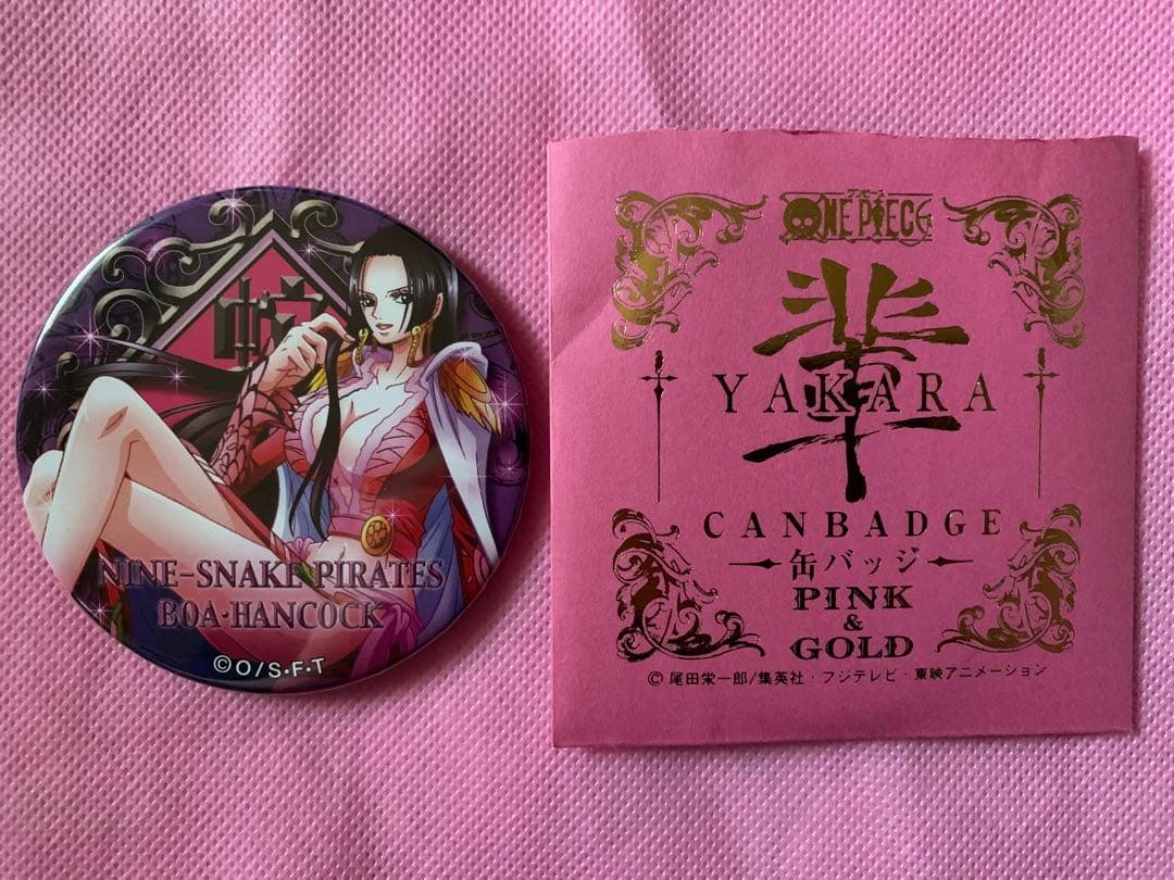 ONE PIECE 輩缶バッジ 第5弾 PINK&GOLD ハンコック