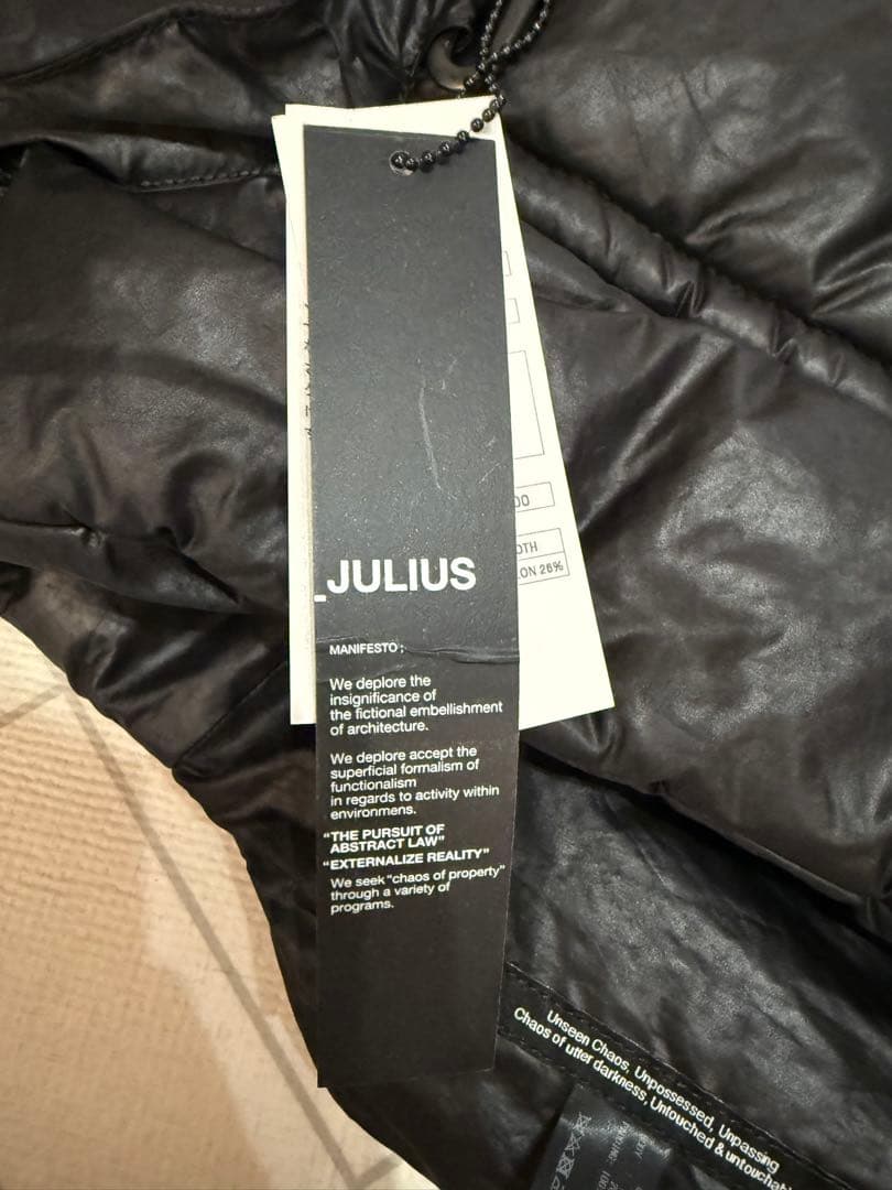 新品未使用JULIUS ダウン ネックウォーマー マフラー　ユリウス　ストール