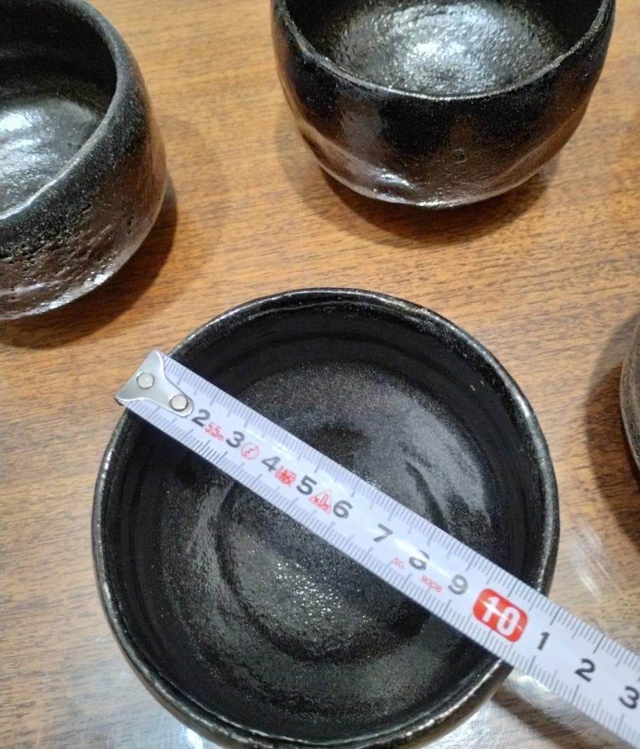 楽焼 5個まとめて 黒楽 抹茶茶碗 楽茶碗　茶道具