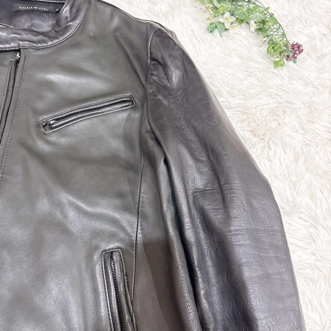 ゴスタールジフーラムレザーライダースジャケット48XLサイズブラック黒羊革y2k