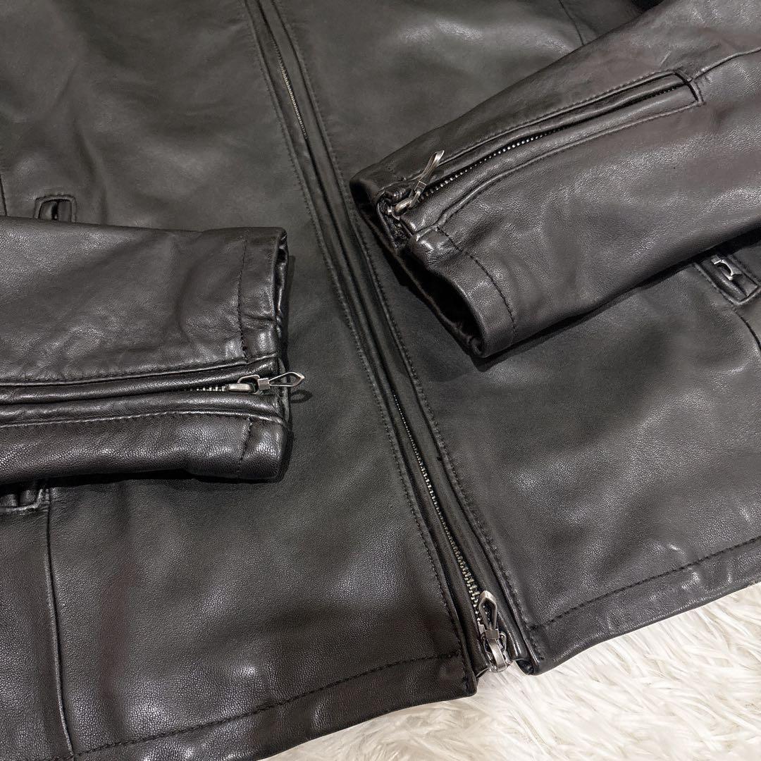 ゴスタールジフーラムレザーライダースジャケット48XLサイズブラック黒羊革y2k
