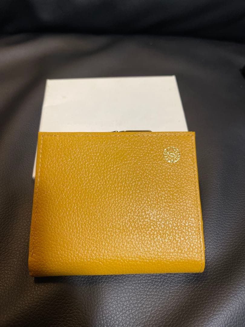 即日発送]皇居　本革がま口財布　黄色イエロー　新品未使用