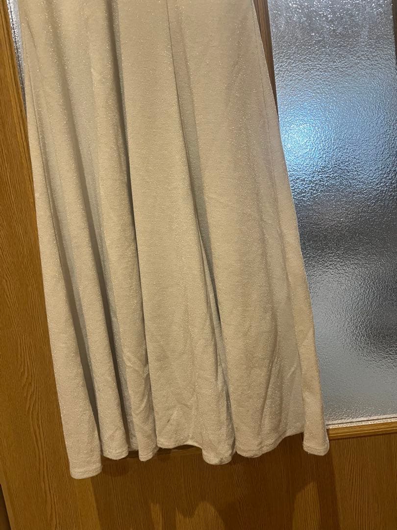 オフショルスパンコールグリッターロングドレス/キャバドレス