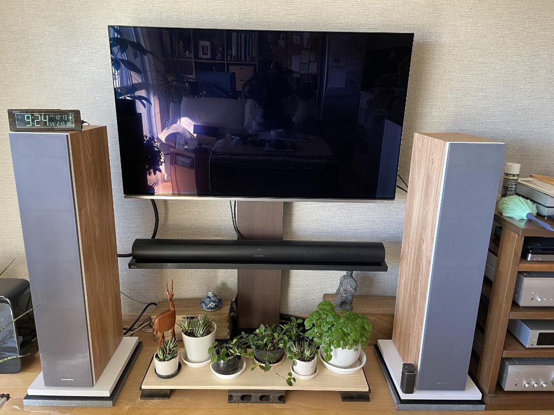 天然黒御影石　山西黒　オーディオボード　●300×250×17　5面磨き●　ペア