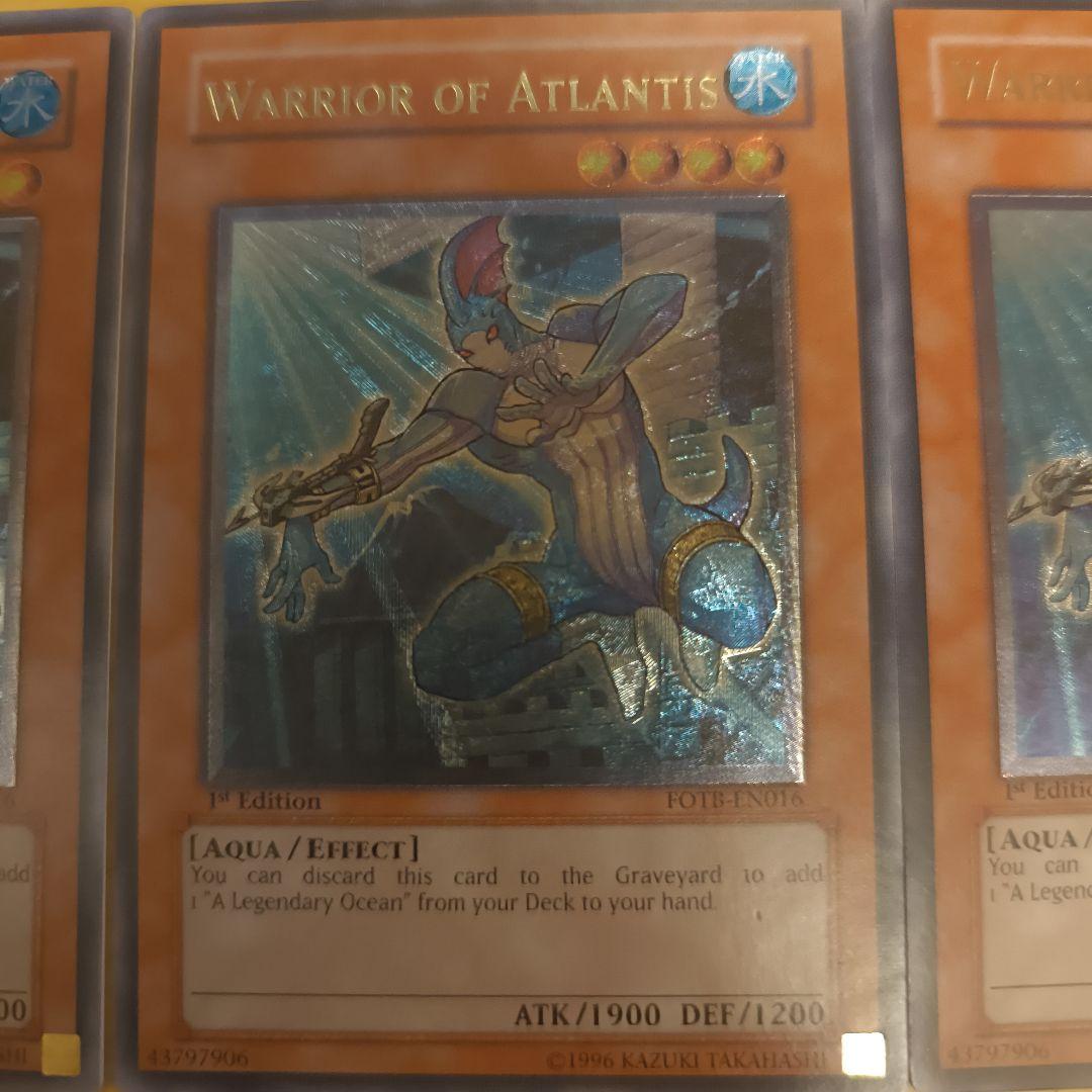 遊戯王　アトランティスの戦士　英語版1stレリーフ 3枚セット