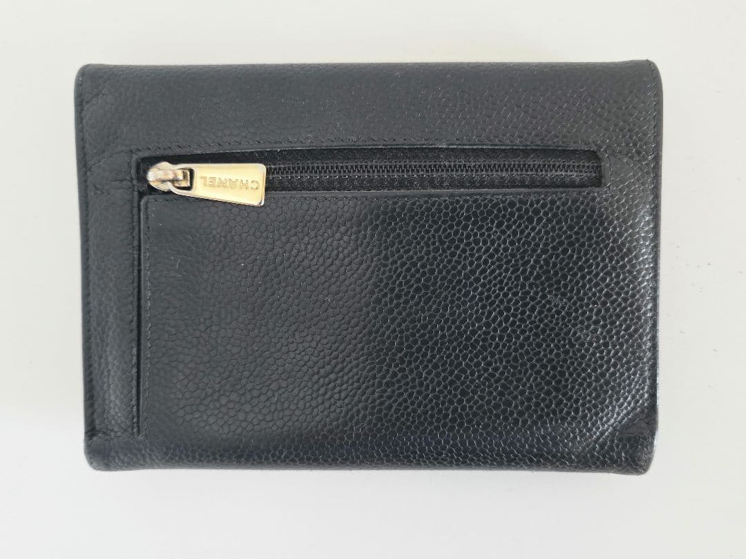CHANEL ブラック 二つ折り財布　ジャンク品