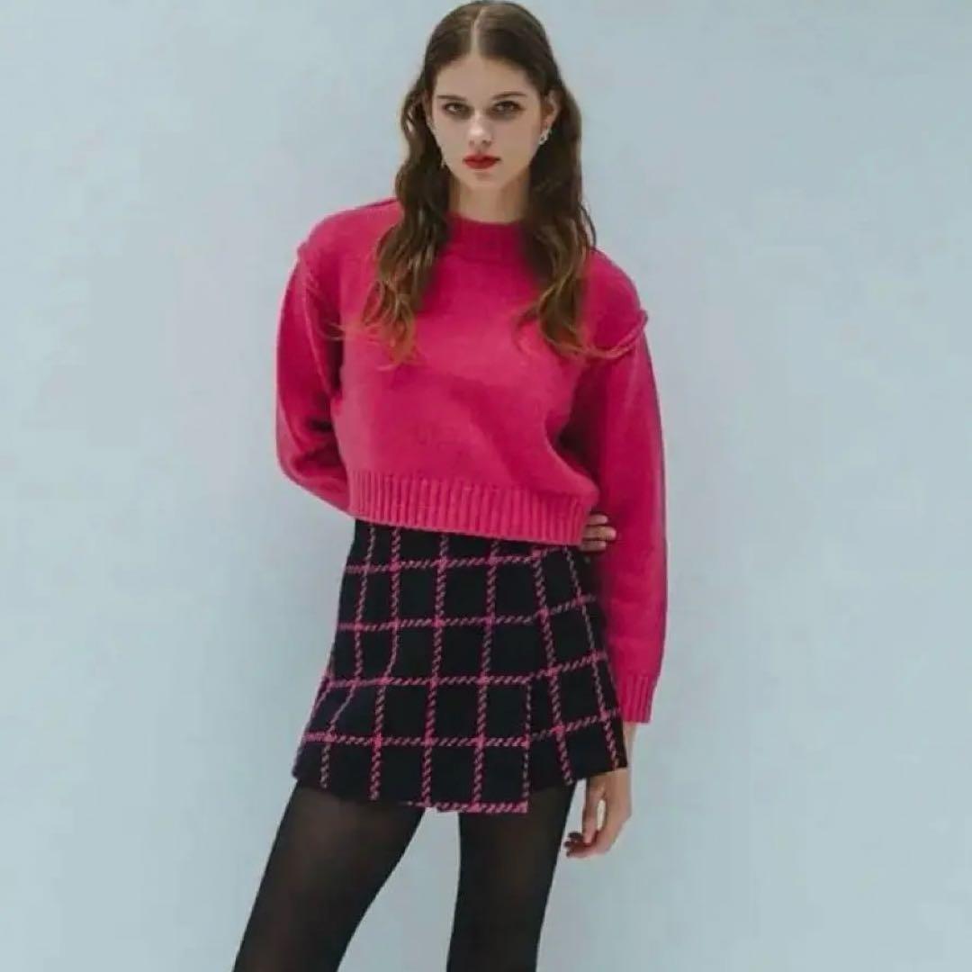 【新品未使用 】shéller グラフチェック ラップキュロット タグ付き