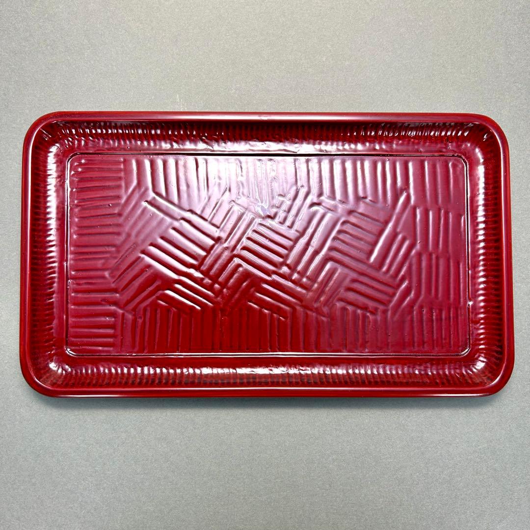 角盆　『後藤塗　香川漆器』　宗家後藤盆　朱色　讃岐漆器　お茶道具　茶道　工芸品