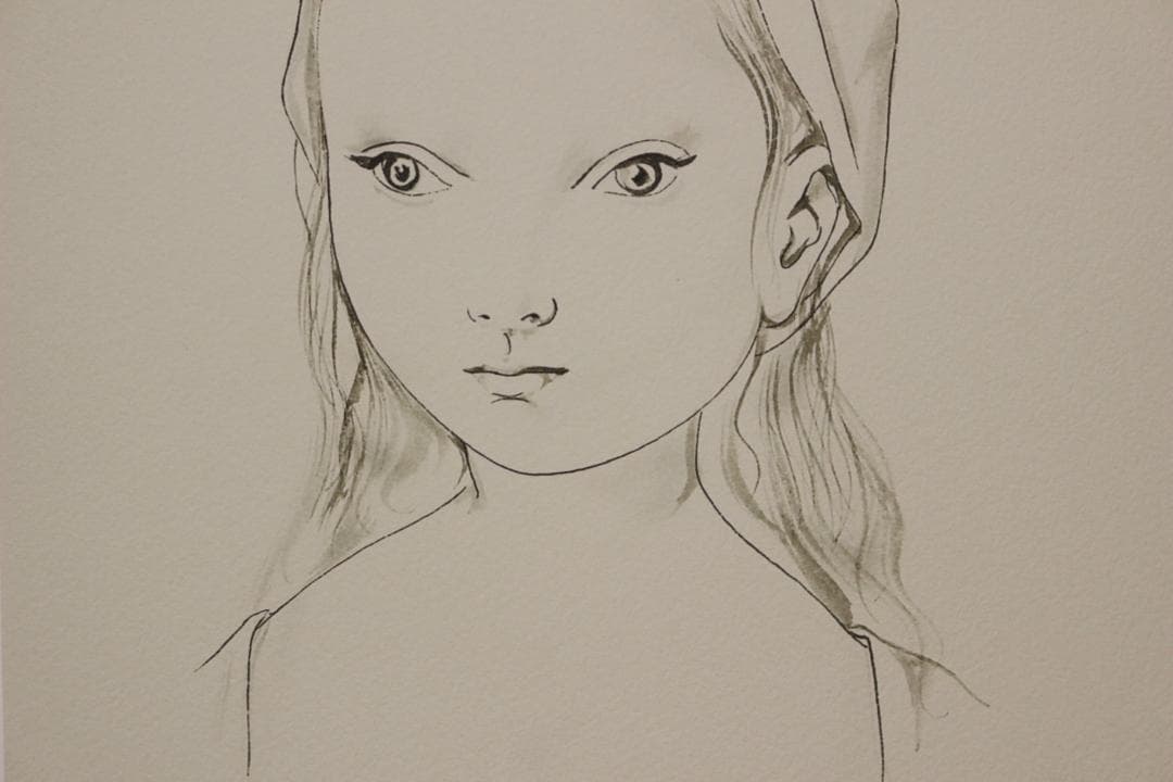 藤田嗣治 エスタンプリトグラフ「少女」 100部限定 43/100