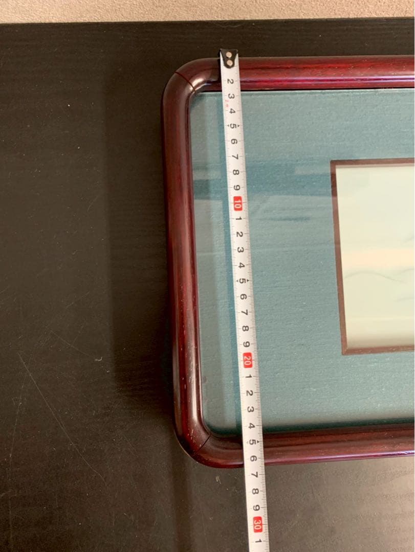 富士山の絵が入った額縁 白磁 陶器