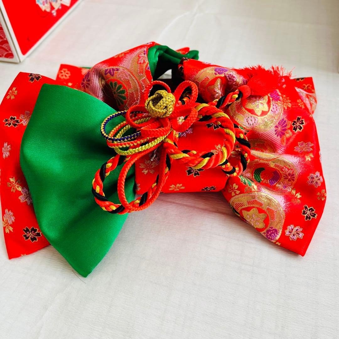 七五三　7歳　結び帯　はこせこセット　帯揚げ　しごき