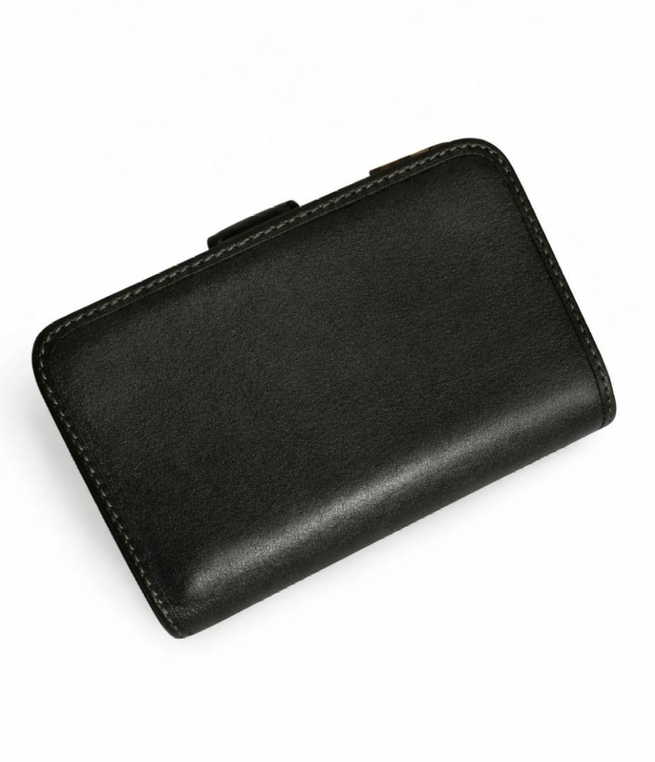 美品　COACH コーチ 二つ折り財布 タビー ミディアム ウォレット 　黒