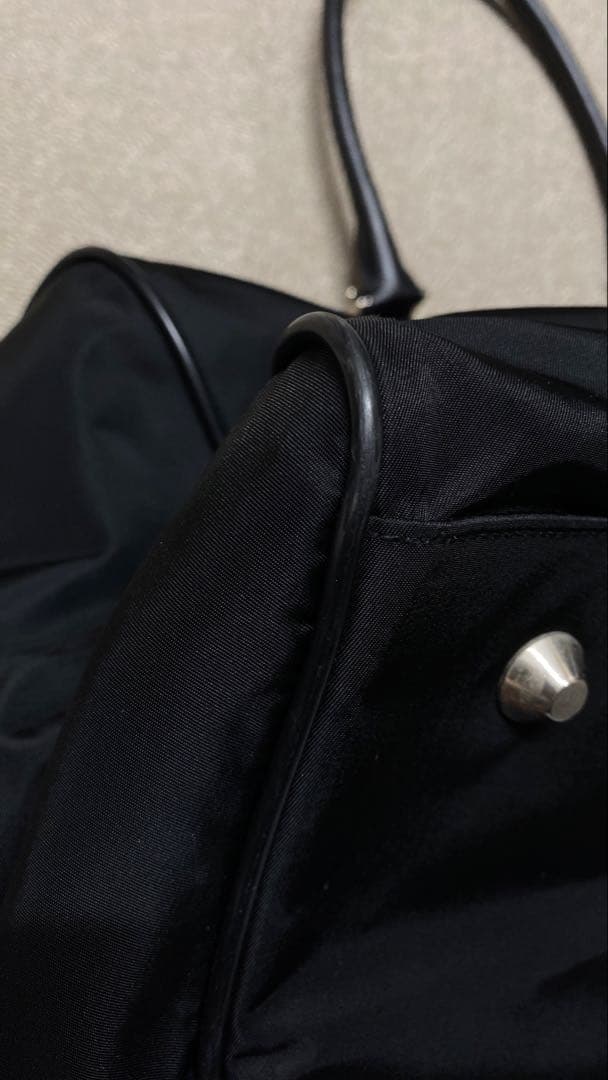 超美品★PRADA 2way ボストンバック　サフィアーノレザー　ナイロン　黒